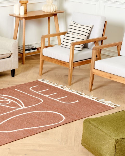 Outdoorteppich YAVU Hellrot 140 x 200 cm