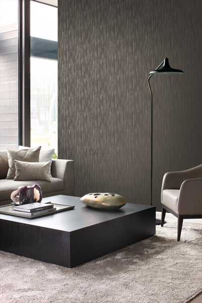 Origin Wallcoverings Tapete feine Streifen Braun und Gold - 53 cm x 10.05 m - 345408