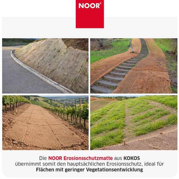 Erosionsschutzmatte KOKOS- 700g/m²- 1x50 m- Böschungsmatte für Gartenarbeit- und chemikalienfrei
