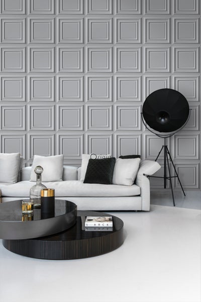 Origin Wallcoverings Tapete Holzwandverkleidung Grau - 53 cm x 10.05 m - 347814