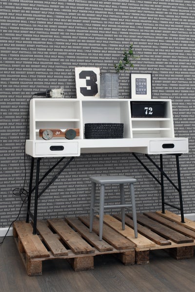 ESTAhome Tapete Sportarten Dunkelgrau - 53 cm x 10.05 m - 138803