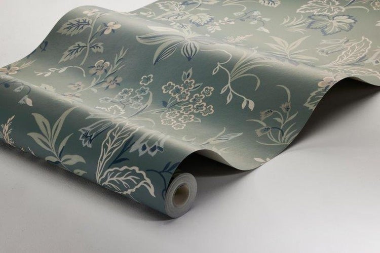 Borastapeter Tapete Blumen Graugrün - 53 cm x 10.05 m - 660917