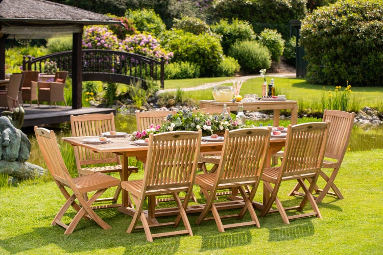 Klappstuhl Holz Teak Balkonstuhl Gartenstuhl klappbar premium wetterfest