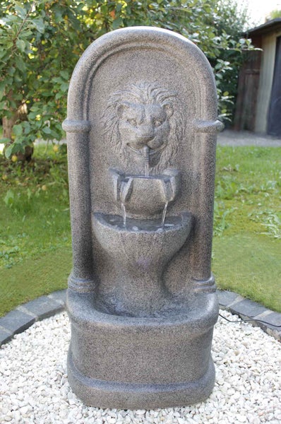 Gartenbrunnen Wandbrunnen FoLionhead Led 41x29x88 cm 10901