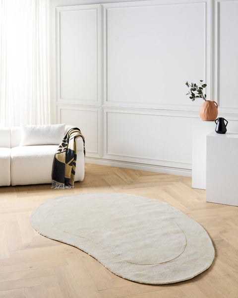 Teppich MASSO Hellbeige 160 x 230 cm Viskose