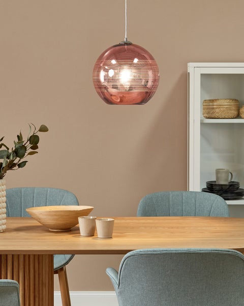 Hängeleuchte ASARO Glas Rosa