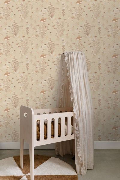 ESTAhome Tapete Unterwasserwelt Beige - 50 x 900 cm - 130930