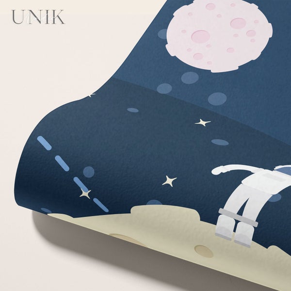 Kindertapete Weltall mit Astronaut 450 x 280 cm