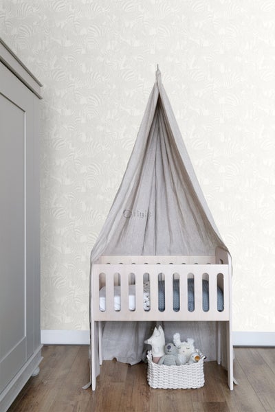 Origin Wallcoverings Tapete Zebras Silber - 53 cm x 10.05 m - 346836