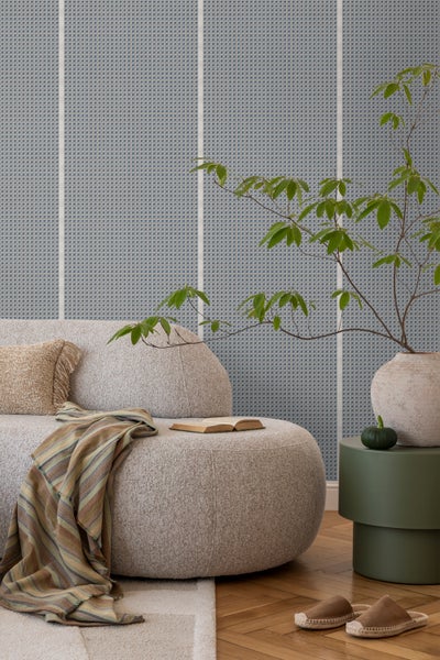 Sanders und Sanders Tapete Karomuster Dunkelblau - 53 cm x 10 m - 640514
