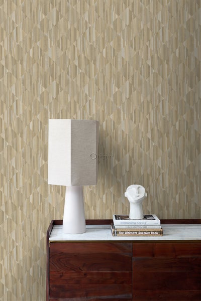 Origin Wallcoverings Tapete 3D Holzoptik Beige - 50 x 900 cm - 347866