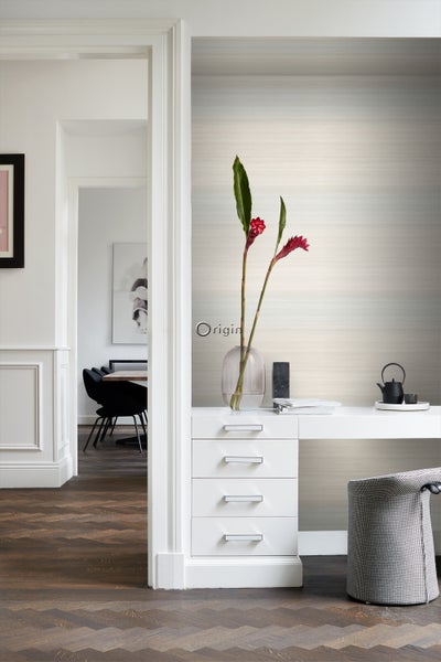 Origin Wallcoverings Tapete Gewebeoptik mit Farbverlauf Beige - 53 cm x 10.05 m - 347750
