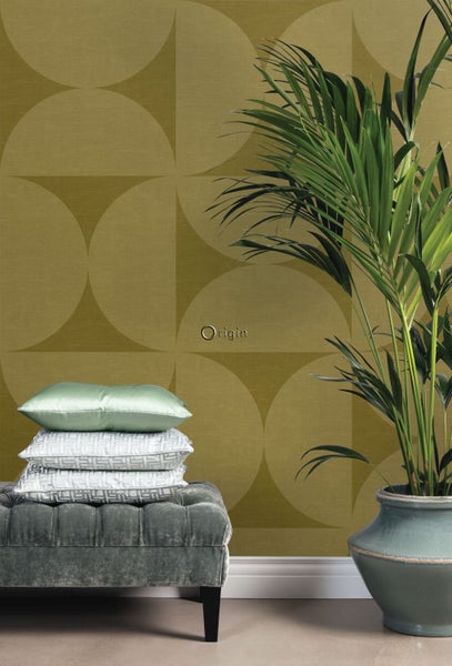 Origin Wallcoverings XXL-Vliestapete Halbkreise Ockergelb - 50 x 900 cm - 357226