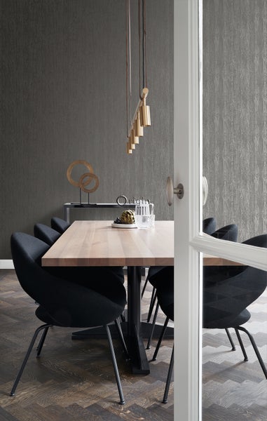 Origin Wallcoverings Tapete Holz-Optik Dunkelgrau - 53 cm x 10.05 m - 347559