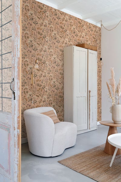 Sanders und Sanders Tapete Feldblumen Terrakottarosa - 50 x 900 cm - 935376