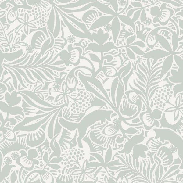 Borastapeter Tapete Blumen im Matisse-Stil Grün - 53 cm x 10.05 m - 660797