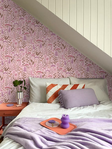 ESTAhome Tapete Feldblumen Rosa - 50 x 900 cm - 131551
