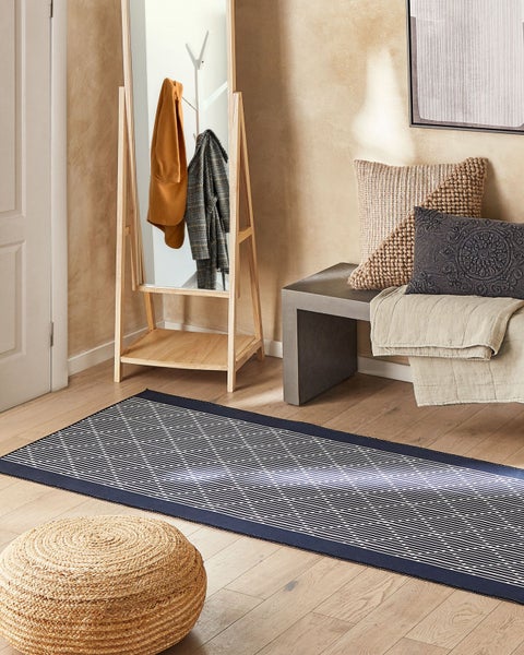 Teppich CHARVAD Marineblau 80 x 300 cm