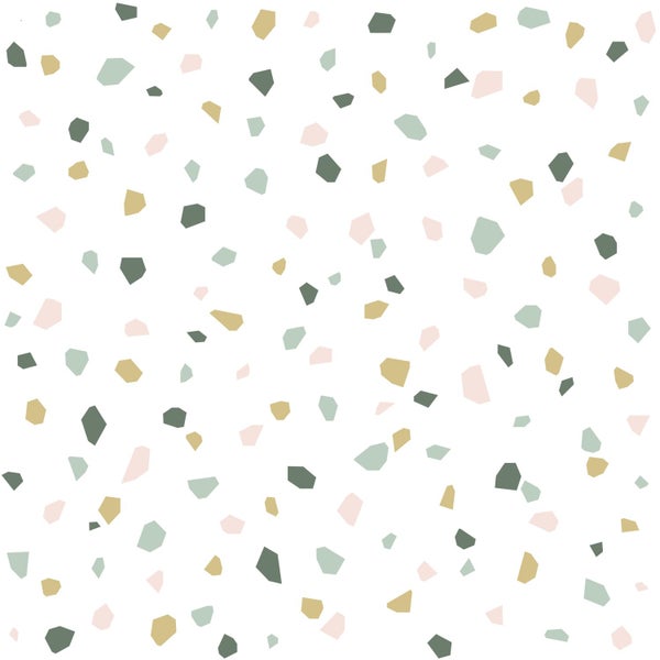 Walls4You Tapete Terrazzo-Motiv Multicolor - 53 cm x 10.05 m - 935313