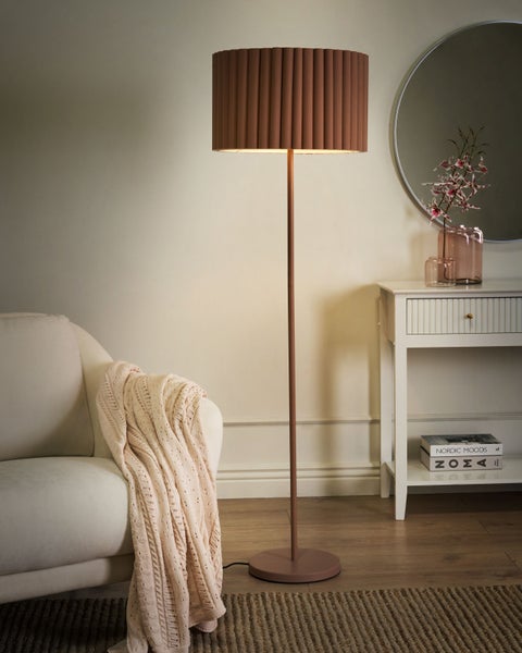 Stehlampe LOURENS Metall Hellbraun
