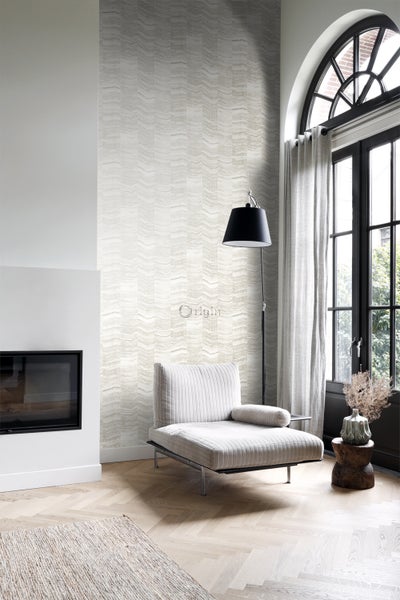 Origin Wallcoverings Tapete Zick-Zack-Mamorstreifen Beige - 53 cm x 10.05 m - 337245