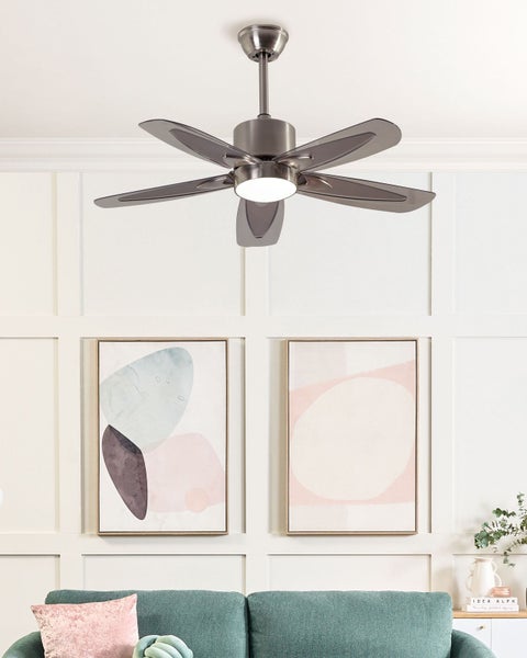 Deckenventilator mit Licht COYOTE mit Fernbedienung Silber
