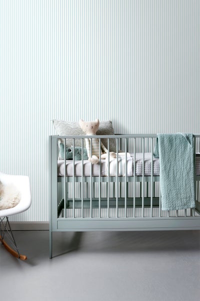 Sanders und Sanders Tapete Streifen Hellblau und Weiß - 53 cm x 10 m - 640474