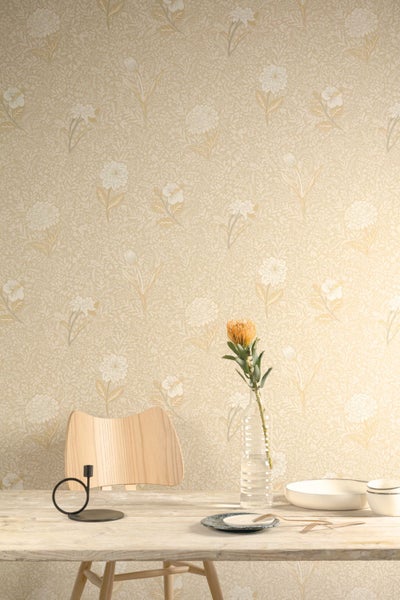 Masureel Tapete Blumen Beige - 53 cm x 10.05 m - 632012