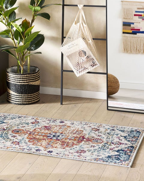 Teppich mehrfarbig orientalisches Muster 60 x 200 cm Kurzflor ENAYAM