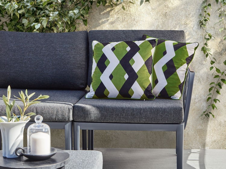 Gartenkissen 2er Set SWAY Geometrisches Muster 45 x 45 cm Bunt