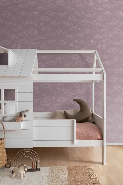 ESTAhome Tapete kleine Wolken Lila - 50 x 900 cm - 131225