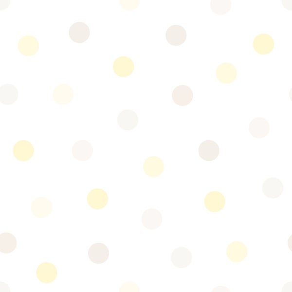 Origin Wallcoverings Tapete Punktmuster Pastellgelb, Hellgrau und Crème-Beige - 53 cm x 10.05 m - 347512