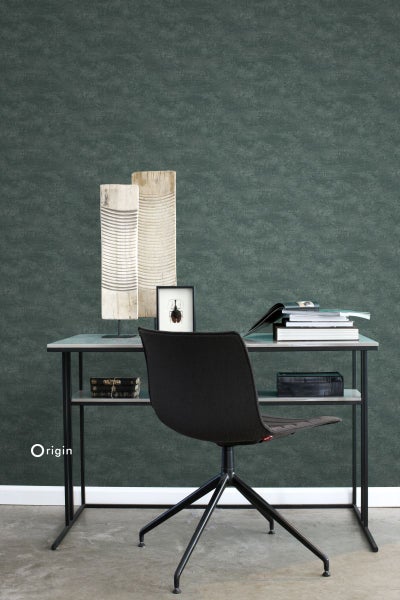 Origin Wallcoverings Tapete Naturstein mit Craquelé-Effekt Smaragdgrün - 53 cm x 10.05 m - 347561