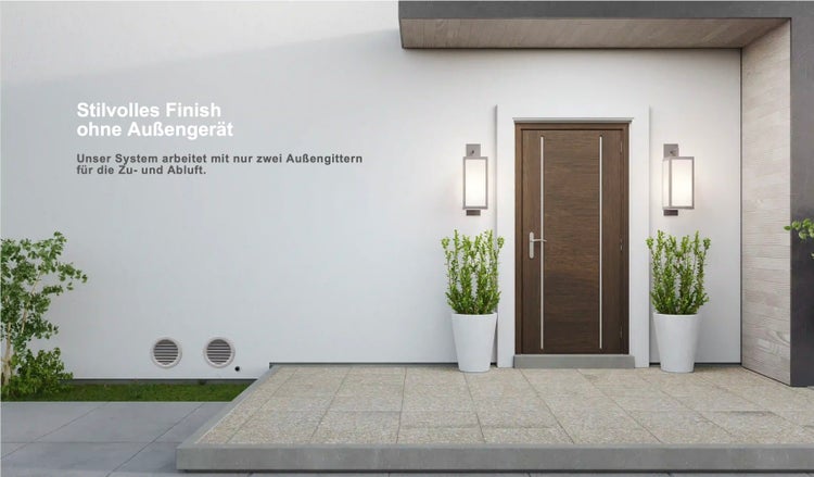 „AirExchange“ - Monoblock-Klimaanlage-Wärmepumpe-INVERTER, 4-in-1 Klimaanlage ohne Außengerät, Heizen, Kühlen, Entfeuchten, Reinigen, 12.000 BTU, bis 80 m², R290 - Elements 12-R Monoblock - SCHWARZ