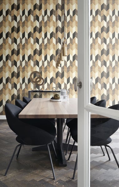 Origin Wallcoverings XXL-Vliestapete 3D Grasmuster Schwarz, Beige und Creme-Beige - 50 x 900 cm - 357214