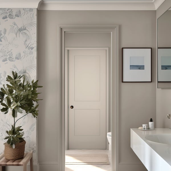 MissPompadour abwaschbare Wandfarbe 1L Grau mit Leinen - hohe Deckkraft und Ergiebigkeit - matte, scheuerbeständige Innenfarbe - geruchsarm, wasserbasiert, atmungsaktiv - Die Nützliche