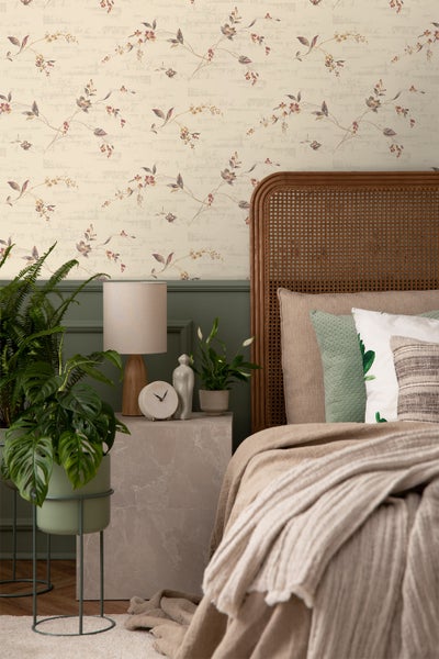 Duro Tapete Blumen Beige - 53 cm x 10.05 m - 661205