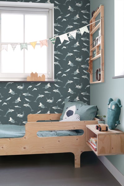 ESTAhome Tapete Walen Dunkelblau - 50 x 900 cm - 131566