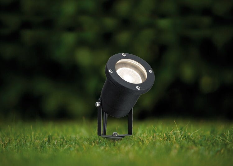 LED Gartenstrahler IP65 rund 92mm 3000K 3,5W 230lm 230V Schwarz Aluminium