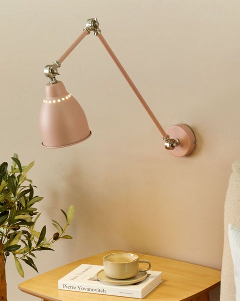 Wandlampe MISSISSIPPI verstellbar Metall Pastellrosa