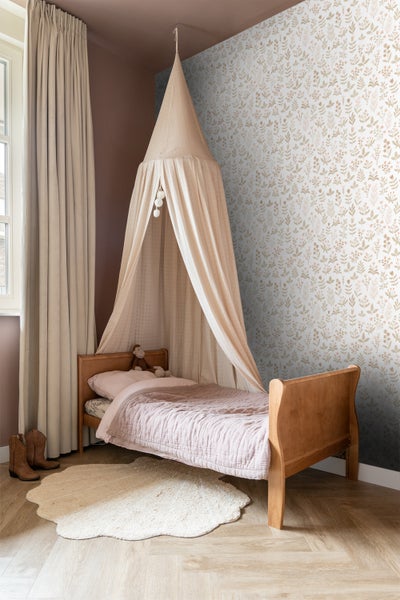 ESTAhome Tapete Feldblumen Beige - 50 x 900 cm - 131092