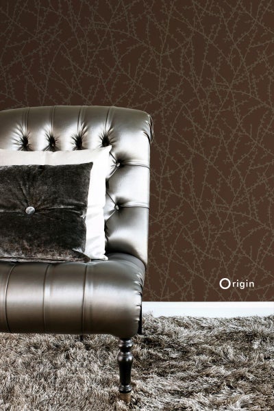 Origin Wallcoverings Tapete Blütenzweige Braun und Bronze - 53 cm x 10.05 m - 345731
