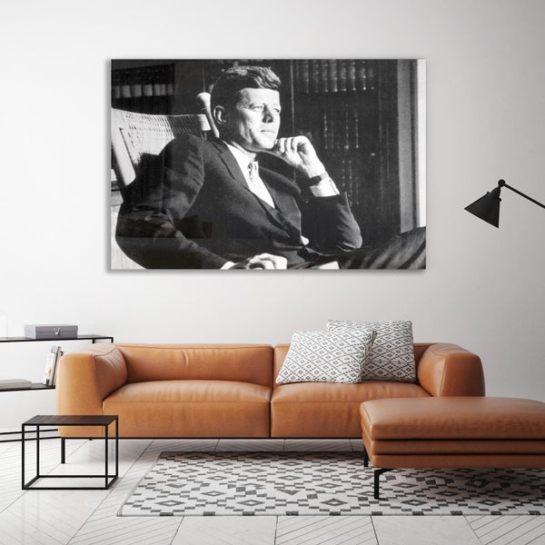 Acrylglasbild | Glasbild | Wanddeko | Amerika | John F Kennedy | inkl. rückseitigem Aufhängesystem | Artikel: AGP00608 Format: 90x60 cm