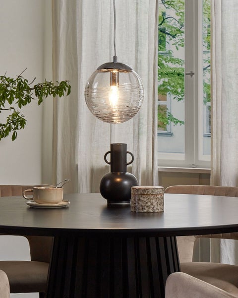 Hängelampe mit runder Form aus Klarglas