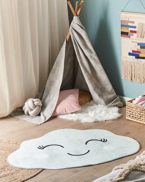 Kinderteppich CUMULUS Mintgrün 90 x 120 cm
