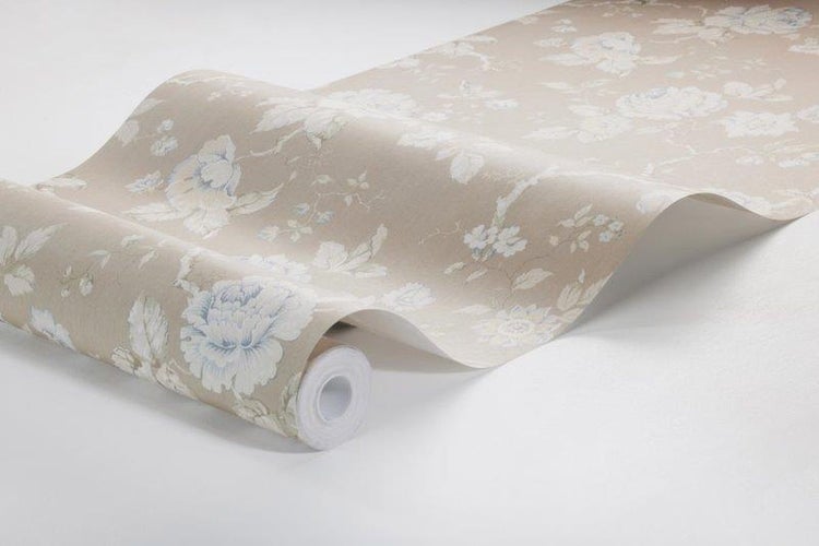 Borastapeter Tapete Blumen Beige - 49 cm x 10.05 m - 660584