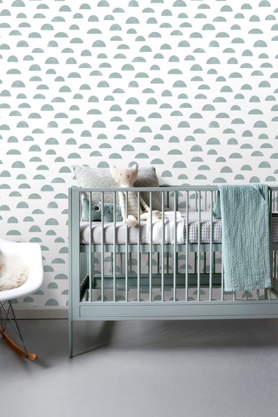 ESTAhome Tapete grafisches Motiv Graublau - 0,53 x 10,05 m - 139066