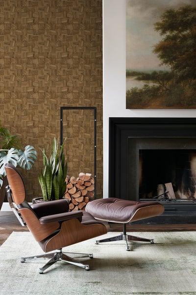 Origin Wallcoverings Tapete quadratische Holzstücke Braun - 50 x 900 cm - 347932