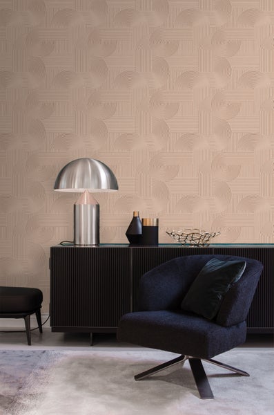 ESTAhome Tapete 3D-Muster Terrakottarosa - 50 x 900 cm - 139647