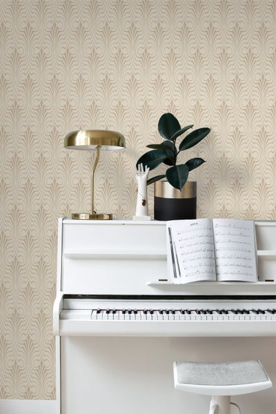ESTAhome Tapete grafische Form Beige - 50 x 900 cm - 139634